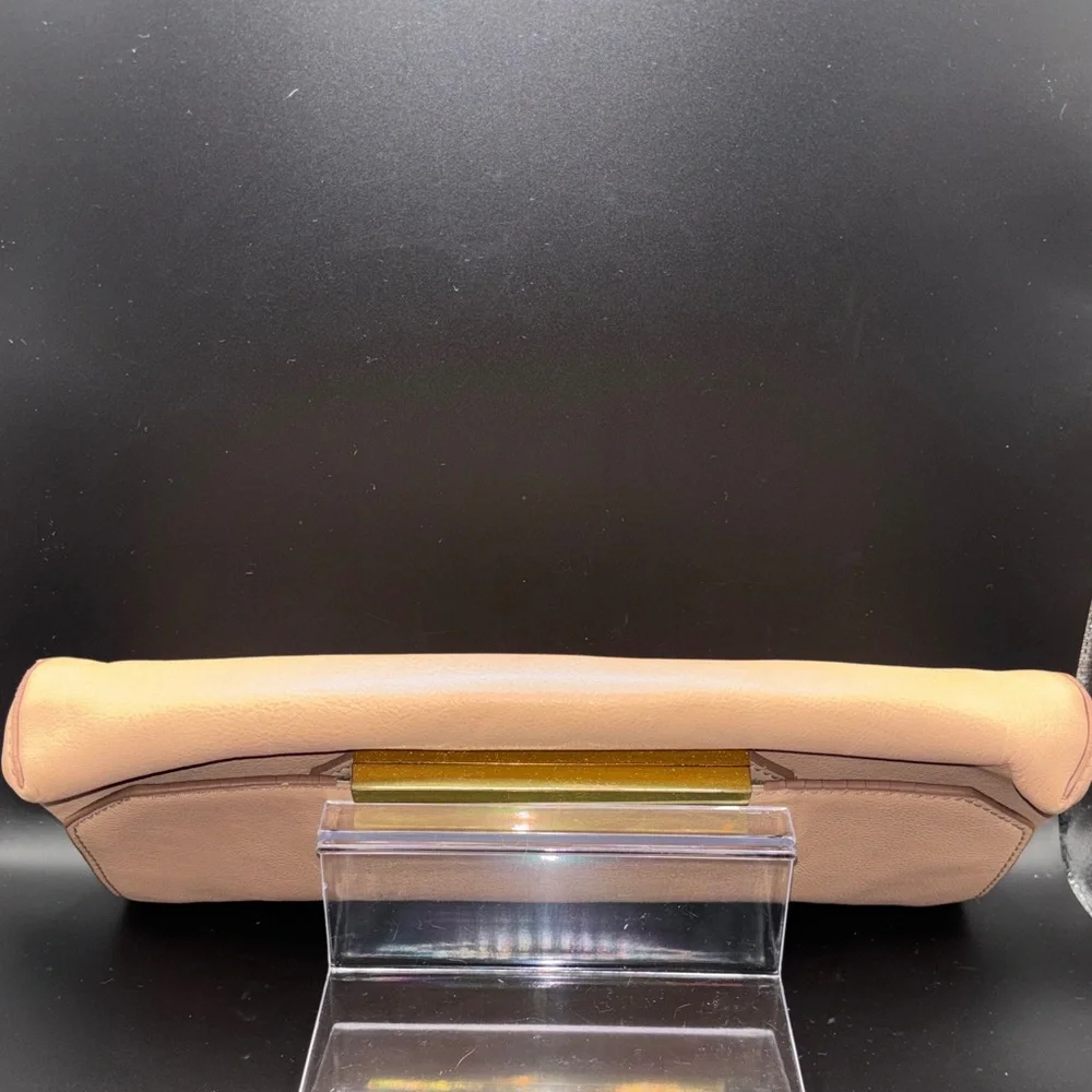 J. Crew Tan Suede Clutch with Gold Accent - Picture 6 of 7